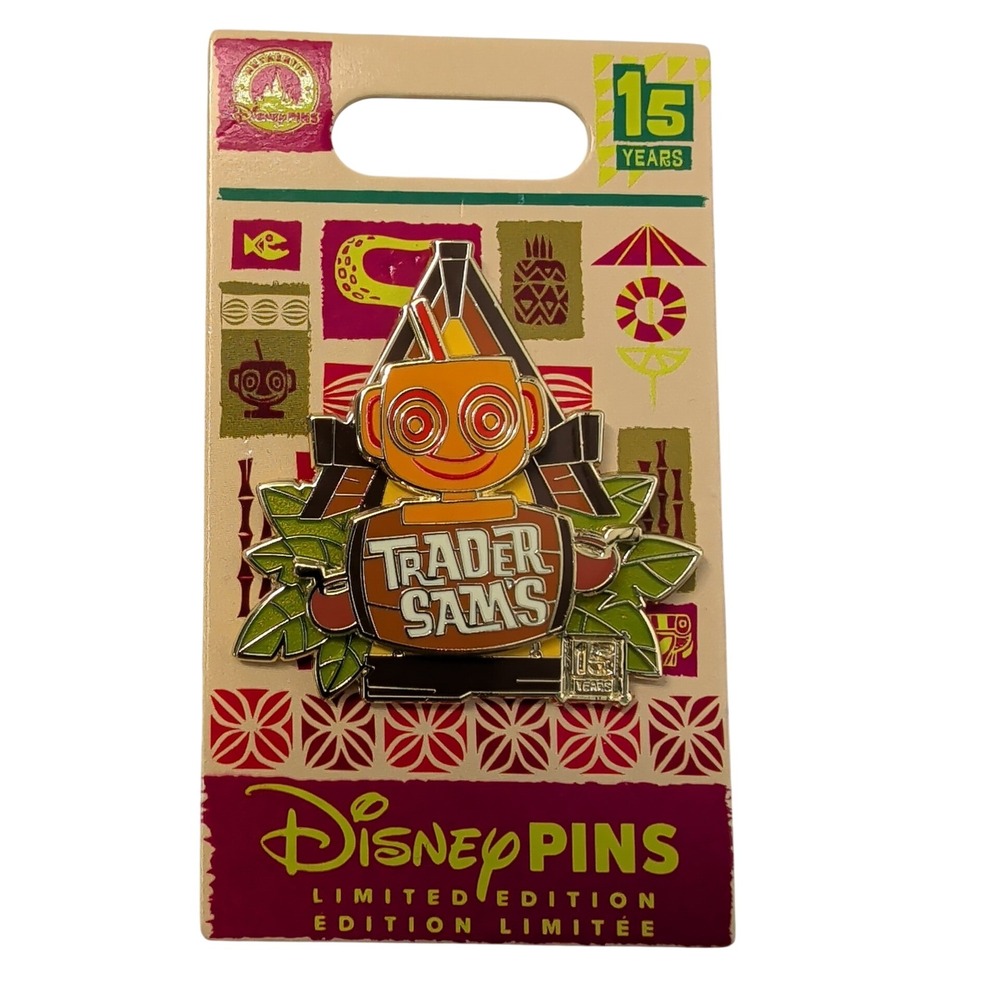 Disney Parks Trader Sam's Grog Grotto 15th Anniversary Limited Edition Pin New
